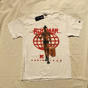 未使用 90年代 MTV デニス・ロッドマン ワールドツアー Tシャツ 白系 Mサイズ Champion チャンピオン タグ付き デッドストック