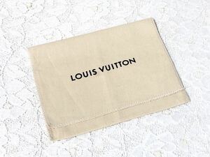 ルイヴィトン「LOUIS VUITTON」折財布保存袋 現行(3832) 正規品 付属品 内袋 布袋 白っぽいベージュ 15×12.5cm 二つ折り財布用 