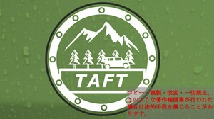 山と木とタフト給油口　カッティングステッカー　TAFT カワイイ　ステッカー