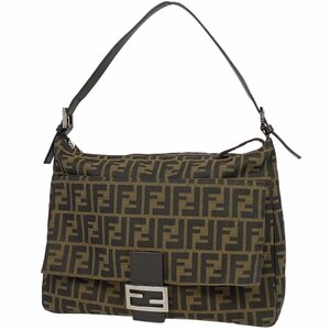 フェンディ FENDI ズッカ柄 ショルダーバッグ ロゴ ショルダーバッグ キャンバス ブラウン 26425 レディース 【中古】