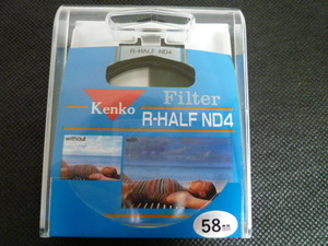 新品未使用品 半額！Kenko ケンコーFilter フィルター PRO ND4 RーHALF ND－4 58ｍｍ ハーフフィルター