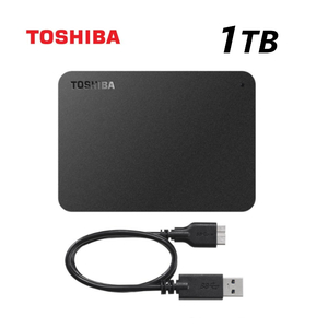 ★★送料無料★★美品　TOSHIBA　1TB　ポータブル 外付けHDD　【テレビ録画/PC対応　USB3.2(Gen1)/3.1/3.0対応】東芝　Canvio　コンパクト