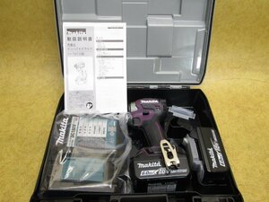 未使用 makita マキタ 充電式インパクトドライバ TD173DGXAP オーセンティックパープル 18V 6.0Ah バッテリ2本・充電器・ケース付 2