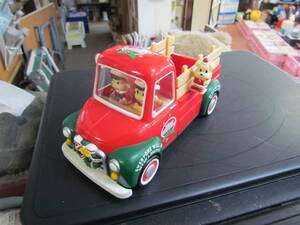 【玩具】サンタのペコちゃんとポコちゃんとドッグのトラック　FUJIYA　不二家　約２０×９×１０ｃｍ　Merry Christmas