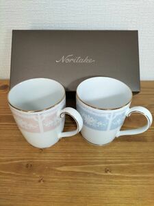 5-64 Noritake ノリタケ キッチン用品 食器 コップ グラス カップ マグカップ コーヒーカップ ティーカップ ペア ペアセット ブルー ピンク