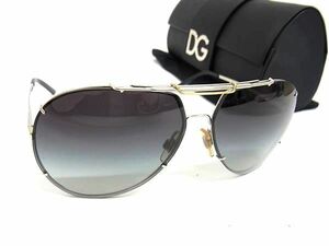 1円 ■美品■ DOLCE＆GABBANA ドルチェ&ガッバーナ DG2075 05/8G 63□13 135 サングラス メガネ 眼鏡 レディース シルバー系 AW8247