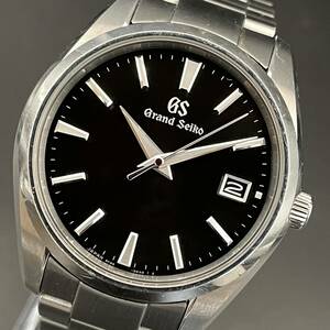 ☆美品☆グランドセイコー/Grand Seiko/9F85-0AC0/デイト/クオーツ/ブラック/黒/38㎜/メンズ腕時計/SBGP011/紳士/電池交換済/付属品有