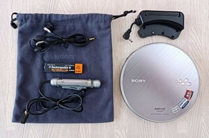 SONY CDウォークマン D-NE830 シルバー 動作確認済み 付属品多数 デジタルアンプ搭載 高音質 ポータブルCDプレーヤー ソニー