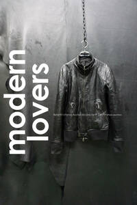 modern lovers パテッド レザーライダースジャケット 羊革 M スピックインターナショナル シングルライダース スタンドカラー ブルゾン