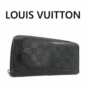 LOUIS VUITTON ルイヴィトン N63548 ダミエ アンフィニ ジッピー 長財布 ブラック系 4173
