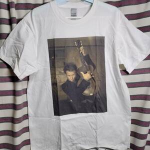 トムウェイツ（Tom Waits) ビッグプリントバンドTシャツ【Lサイズ】★送料無料/新品 80