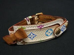 1円 LOUIS VUITTON ルイヴィトン M92594 モノグラムマルチカラー ブラスレポルトアドレス ブレスレット アクセサリー アイボリー系 AV8390