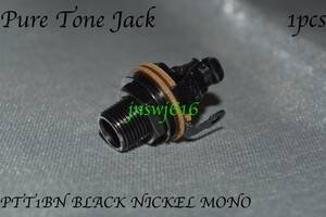 Pure Tone Jack PTT1BN ブラックニッケル BLACK NICKEL モノラル mono ジャック ギタークラフト guitar bass ギター ベース スイッチ