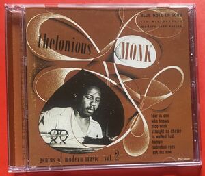 【CD】Thelonious Monk「Genius of Modern Music 2」セロニアス・モンク 輸入盤 盤面良好 [03270128]