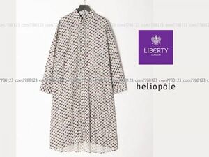 保管品３万《HELIOPOLE》リバティ シャツ ワンピ LIBERTY PRINTエリオポール 別注 ワンピース 前開き 羽織 タナローン クリック カメラ