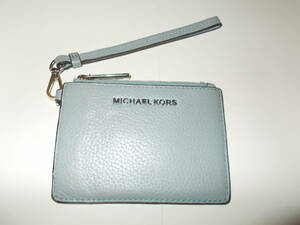 ●MICHAEL KORS/マイケル コース【ストラップ付パスケース/小銭入れ】薄青●