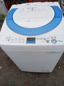 シャープ★7.0kg 洗濯機 ES-GE70N-A★2013年製 ブルー系○*0923