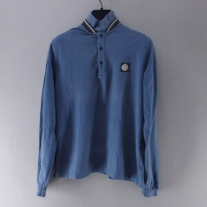 STONE ISLAND ストーンアイランド ポロシャツ 襟付きプルオーバー トップス メンズ 長袖 ブルー系 Lサイズ 