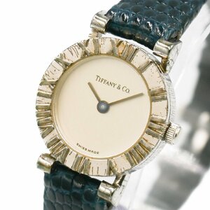 1円 稼働 良品 Tiffany&Co ティファニー アトラス QZ クオーツ シルバー文字盤 SS レディース 腕時計 ラウンド ブランド 334020240430