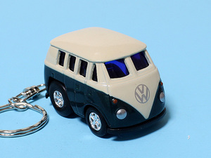 ☆VW Volkswagen Type 2 Bus☆フォルクス ワーゲン タイプ2 バス☆T1☆プルバックカー☆グリーン☆ミニカー☆キーホルダー・アクセサリー☆