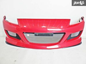 MAZDASPEED マツダスピード SE3P RX-8 RX8 前期 フロント バンパー 外装 エアロ サイドマーカー付 27A べロシティレッドマイカ 即納 棚K-1