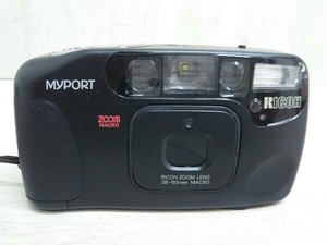 ジャンク RICOH MYPORT ZOOM mini P コンパクトカメラ ブラック パノラマ 現状品 ケース付き