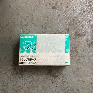 【雑貨】 CASIO カシオ シールワープロ スタンプ テープ カートリッジ 18mm NAME LAND 未開封 