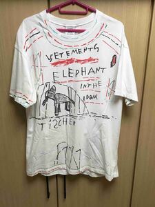 正規 18AW VETEMENTS ヴェトモン エレファント 象 Tシャツ カットソー XS