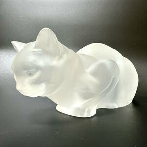 超名品 ラリック LALIQUE 猫 ネコ cat バカラ クリスタル フィギュア 愛猫 オブジェ 置物 ガラス ビンテージ 検) バカラ サンルイ ルグラ