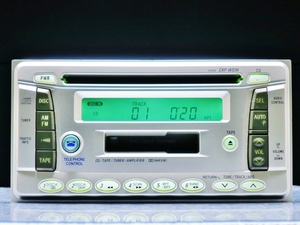 希少 トヨタワイド純正 カーオーディオ 08600-00B50 CKP-W51H CD/カセットプレーヤー 管理記号61ｆ130 送料無料 送料込み 早い者勝ち