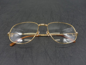 ▽ 【282】 カルティエ トリニティ メガネ / Cartier アイウェア Eyewear 眼鏡 セミオート フレーム 伊達 伊達メガネ ゴールド