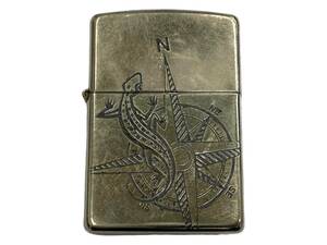 zippo (ジッポー) 1995年製 Marlboro マルボロ リザードコンパス オイルライター シルバー 雑貨/009