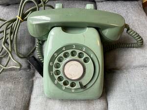 送料無料 昭和　レトロ　電話機　600-A2 日本電信電話公社 骨董　antique 日本　NTT 電話　小道具　コレクション
