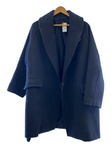 COMOLI◆19aw/ショールカラーコート/コート/1/ウール/ネイビー/Q03-04009