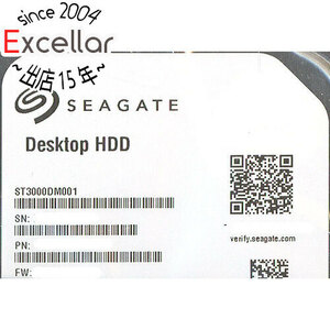 【中古】SEAGATE製HDD ST3000DM001 3TB SATA600 7200 23000～24000時間以内 [管理:1050023488]
