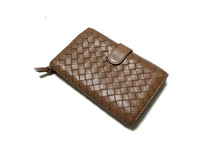 定番 BOTTEGA VENETA ボッテガヴェネタ 財布 ウォレット イントレチャート ヴァレクストラ Valextra キャメル ベージュ