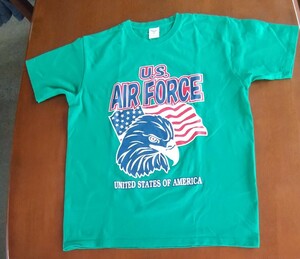Style HOUSTON　グリーン　Lサイズ　U.S.AIR FORCE　アメリカンイーグル　半袖　アウトドア　Tシャツ　ミリタリー　