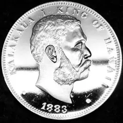 e317 ハワイ　1883年　記念コイン　貿易銀　銀貨　コレクション　美品