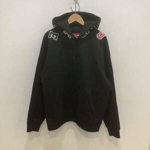 Supremeシュプリーム 2022 A/W Scattered Applique Hooded Sweatshirt スキャッタードアップリケスウェットパーカー ブラック L 642474