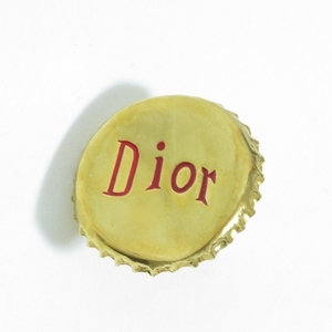 #anza クリスチャンディオール Dior スカーフリング ゴールド ボトルキャップモチーフ 王冠 ロゴ レディース [728334]