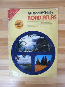 k12▽洋書 60周年記念 ROAD ATLAS　ロードアトラス 大型地図 アメリカ メキシコ カナダ 旅行ガイド ディスプレイ デザイン 240117