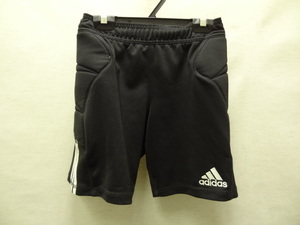 全国送料無料 アディダス adidas 子供服 キッズ 男の子 黒色 ポリ100% サイドにパットが付いているラグビー用ショートパンツ 160