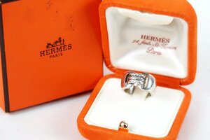【美品】HERMES エルメス シルバーリング シュロワ 指輪 925 ブランドアクセサリー 51 11号 小物 雑貨【NT2】