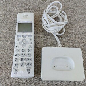 シャープ 子機 JD-KS100 充電器 ホワイト コードレス子機 電話機 白 SHARP FAX 中古品