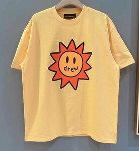 Drew House ドリューハウス トップス Tシャツ 半袖 レディース メンズ カジュアル イエロー XS