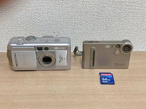 【Canon Casio ★レトロデジタルカメラ2点セット PowerShot S30・Exilim】ジャンク品/当時もの/インテリア/A65-171