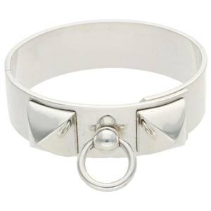 エルメス HERMES Collier de Chien MM サイズ:SH コリエドシアンMMオールシルバーバングルブレス 中古 GZ11