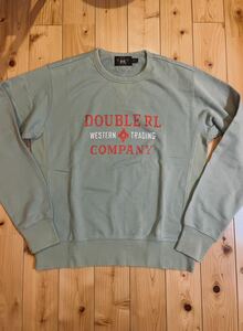 新品　RRL ダブルアールエル　スウェット　ミント　ステンシルプリント ミリタリー Ralph Lauren Double RL Mトレーナー フェード加工