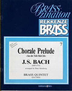 バッハ コラール・プレリュード (金管五重奏 スコア＋パート譜) 輸入楽譜 Bach Chorale Prelude aus der tiefe rufe ich 洋書