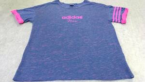 半袖 Tシャツ　L　身幅５２　アディダス　adidas パープル　ピンク　美品